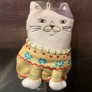 🇯🇵🐱10.5cm Japan Kusugutte Kusuguru Pafumochi Mascot Cat Sweater Plush Keychain